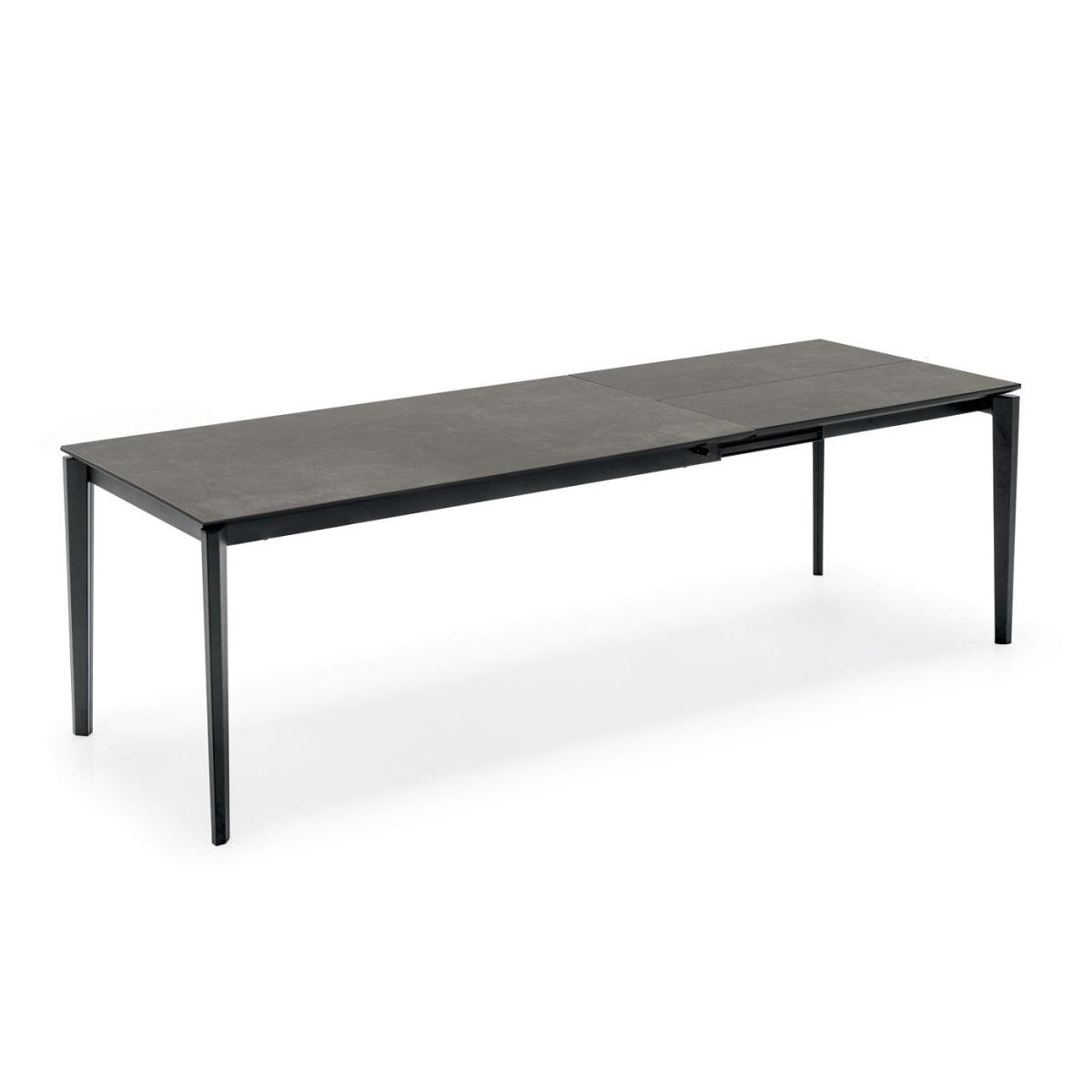 Heal's Rocca Ceramic Extending Dining Table Carrara White Ceramic Top Top Matt Taupe Leg 130cm - Heal's UK Furniture – image 2