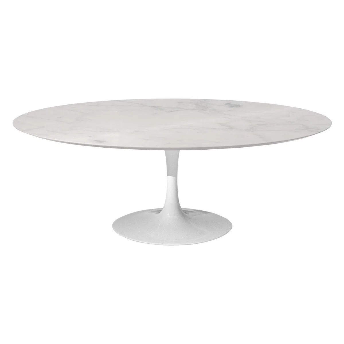 Knoll Saarinen Dining Table with White Base in Arabescato 152cm – image 3