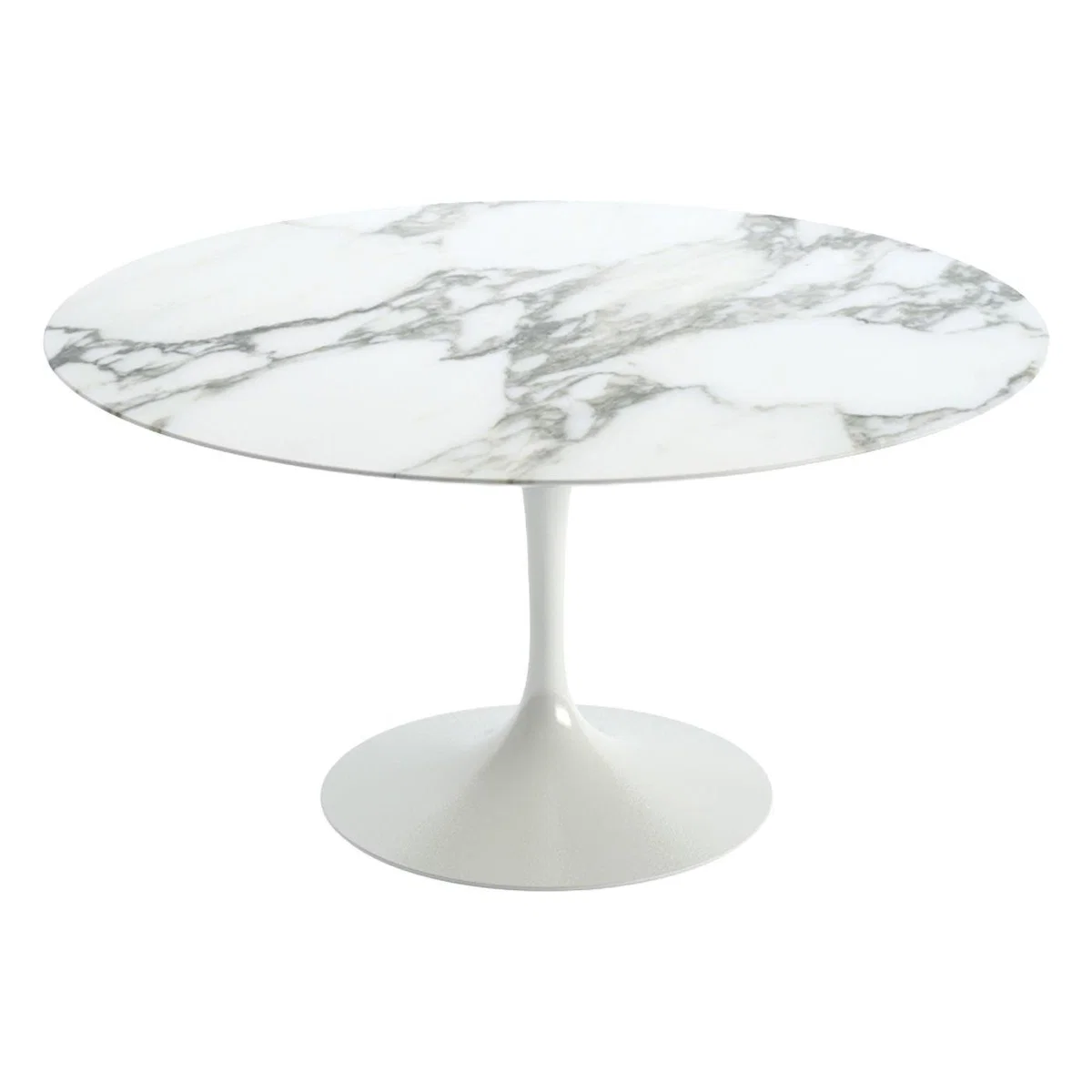 Knoll Saarinen Dining Table with White Base in Arabescato 152cm – image 24