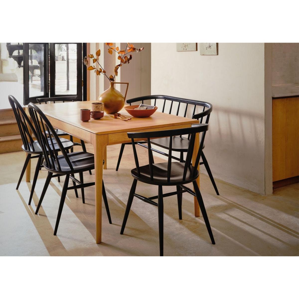 Ercol Romana Medium Extending Dining Table Dead Matt Oak 68 Seater - Heal's UK Furniture – image 16