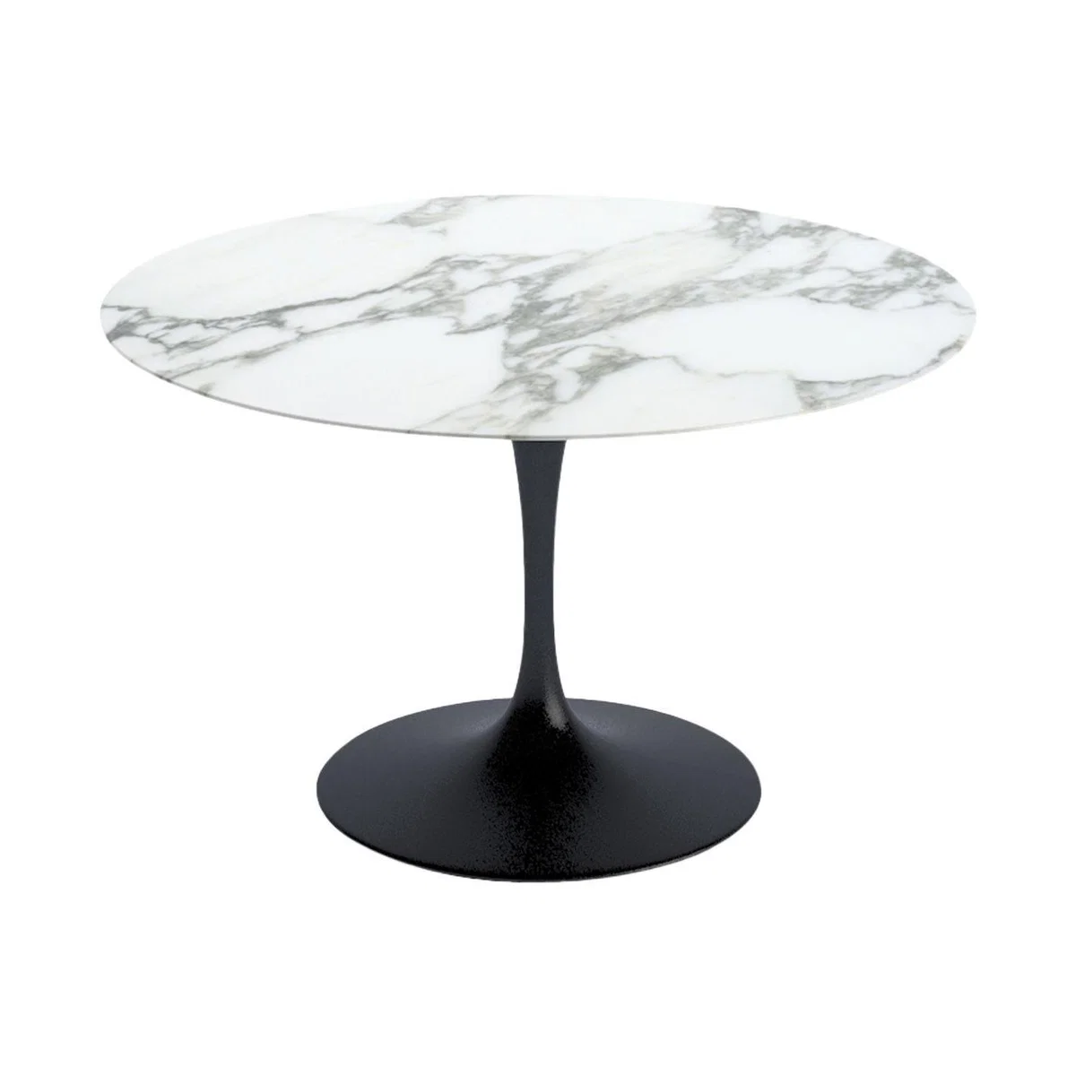 Knoll Saarinen Dining Table with Black Base in Arabescato 107cm – image 3