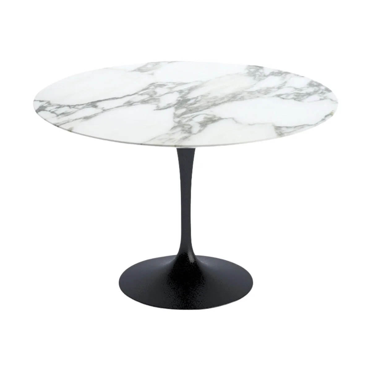 Knoll Saarinen Dining Table with Black Base in Arabescato 107cm – image 1
