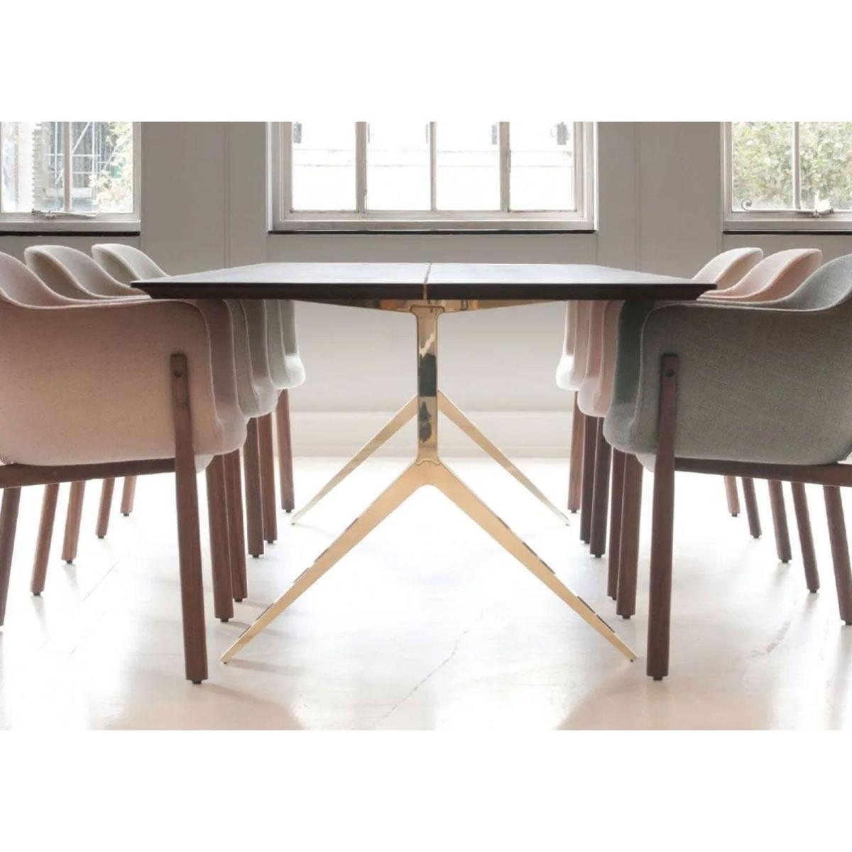 De La Espada Overton Table 1012 Seater Walnut Solid Brass - Heal's UK Furniture – image 5