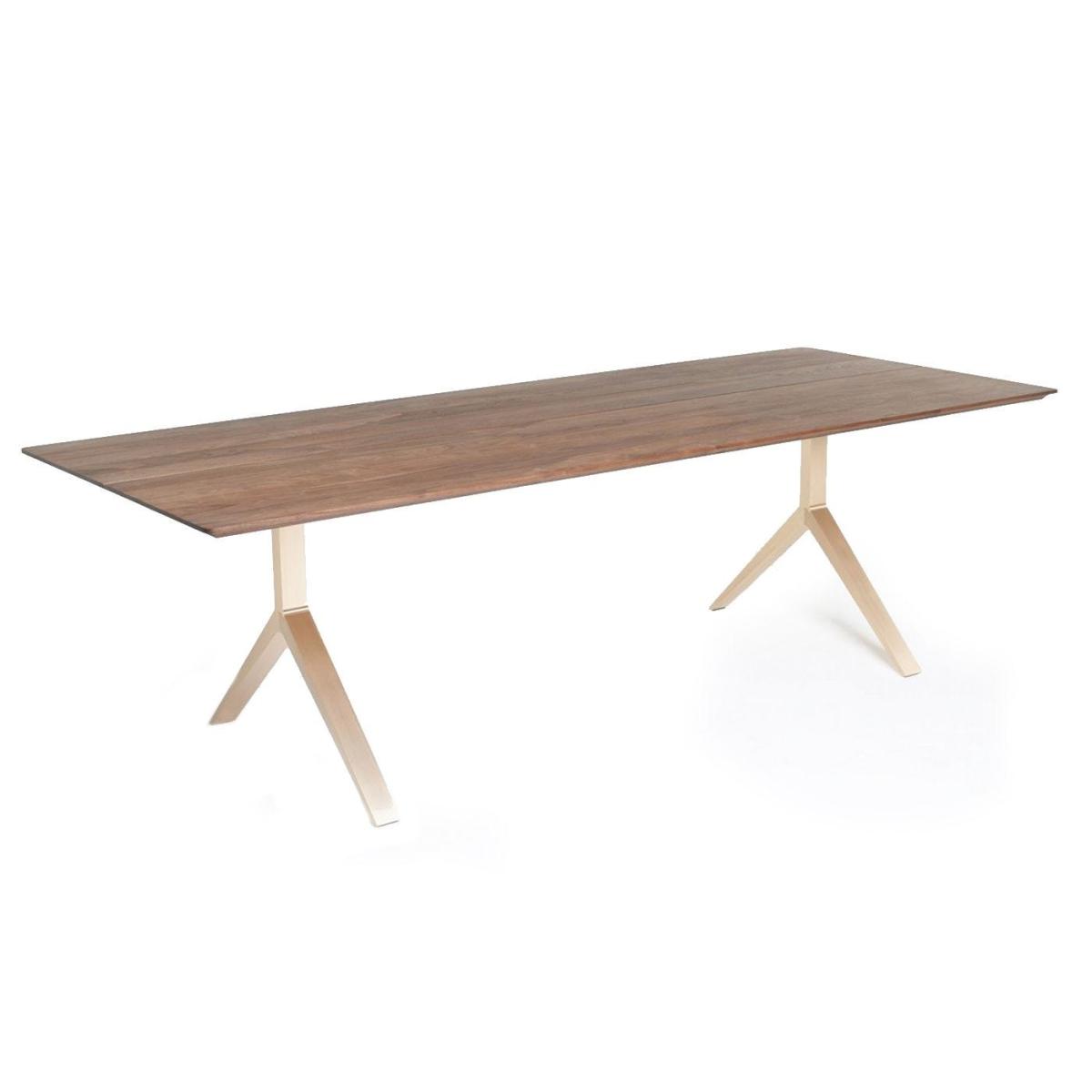 De La Espada Overton Table 1012 Seater Walnut Solid Brass - Heal's UK Furniture – image 7
