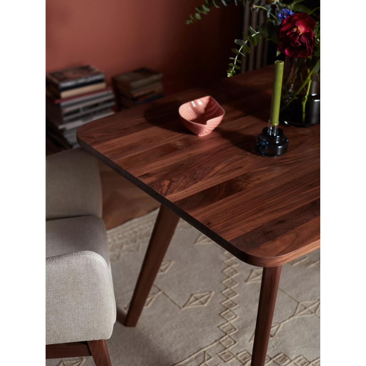 John Lewis Cara 4 Seater Dining Table, American Black Walnut – image 3