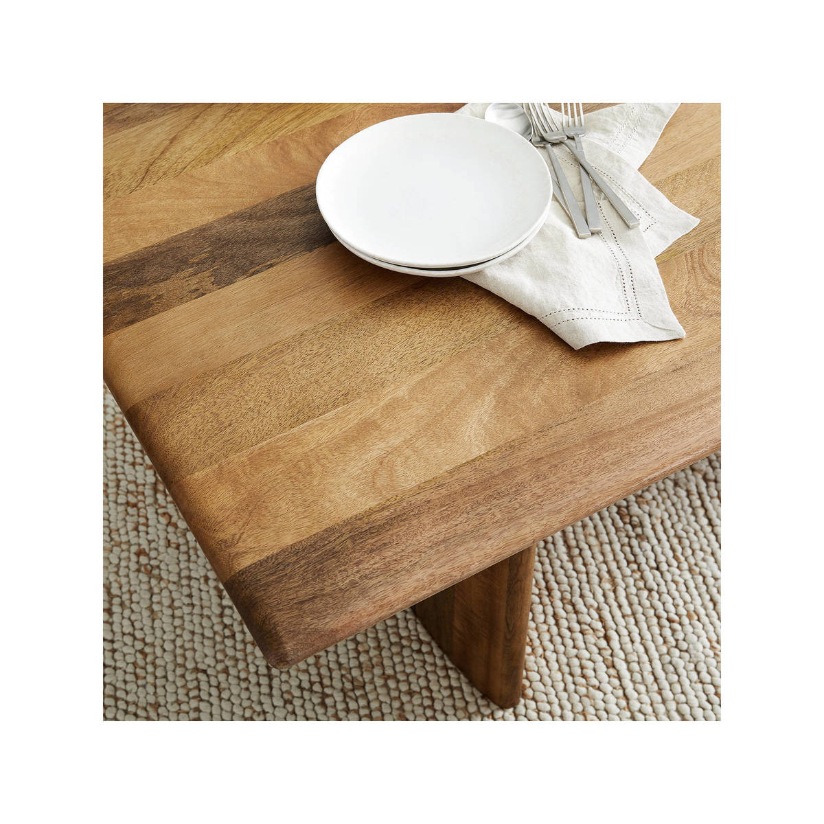 west elm Anton 6 Seater Dining Table, Brown – image 2