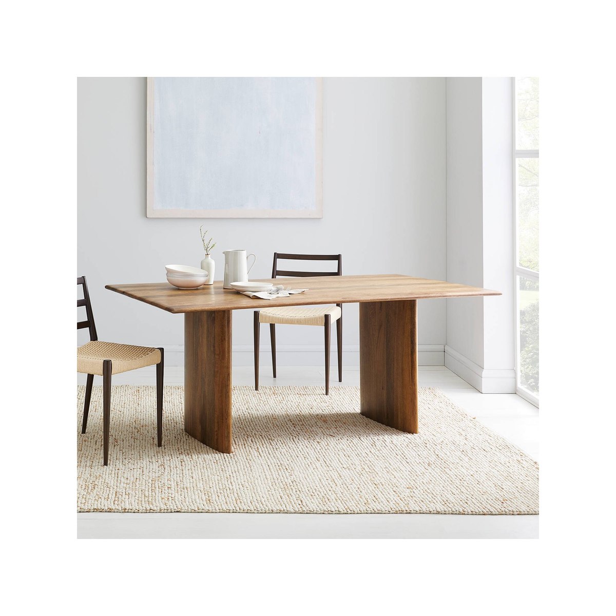 west elm Anton 6 Seater Dining Table, Brown – image 4