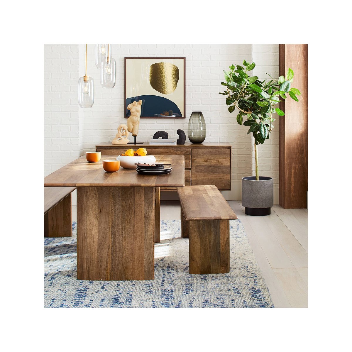 west elm Anton 6 Seater Dining Table, Brown – image 5