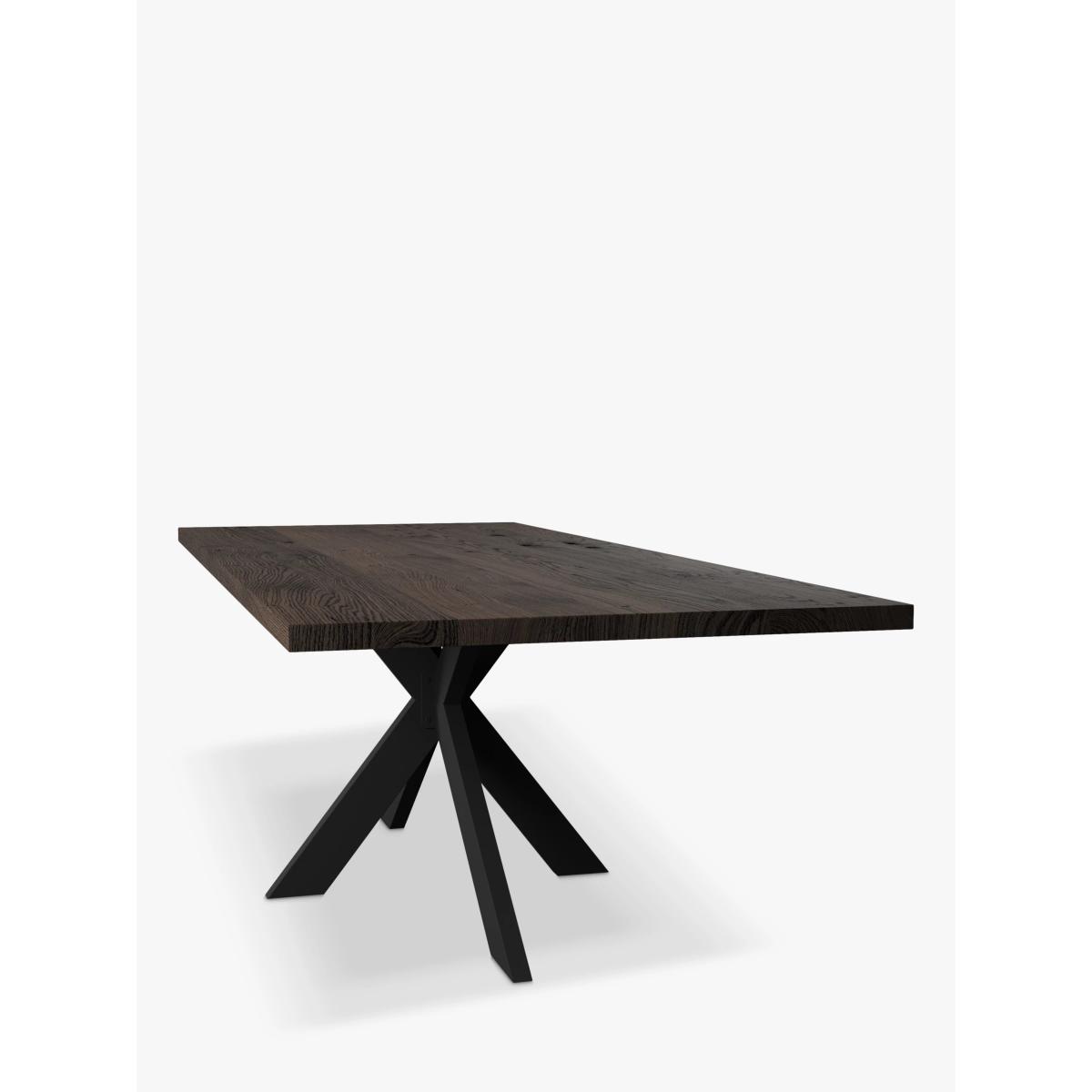 John Lewis Ripley Fixed Dining Table, Straight Edge, Solid Oak Dark Oil – image 3