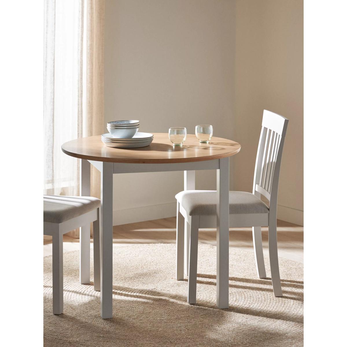 John Lewis ANYDAY Wilton 4 Seater Round Dining Table, Linen – image 2