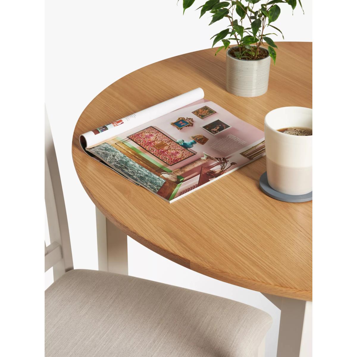 John Lewis ANYDAY Wilton 4 Seater Round Dining Table, Linen – image 5