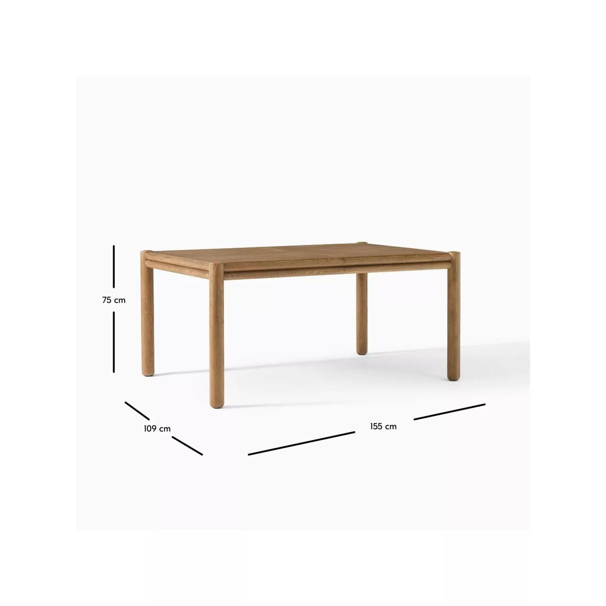 west elm Miles 6-8 Seater Extendable Wood Dining Table, Toasted Oak – image 11