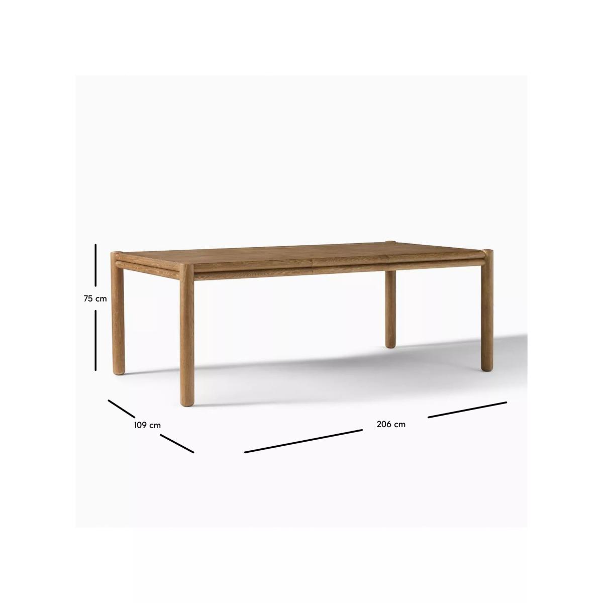 west elm Miles 6-8 Seater Extendable Wood Dining Table, Toasted Oak – image 10