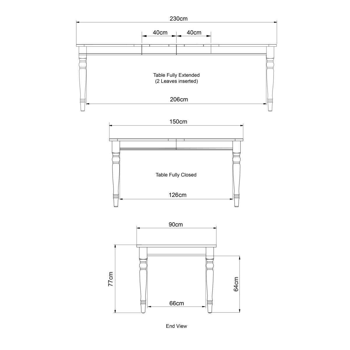 John Lewis Foxmoor 6-8 Seater Extending Dining Table, FSC-Certified (Acacia Wood) – image 7