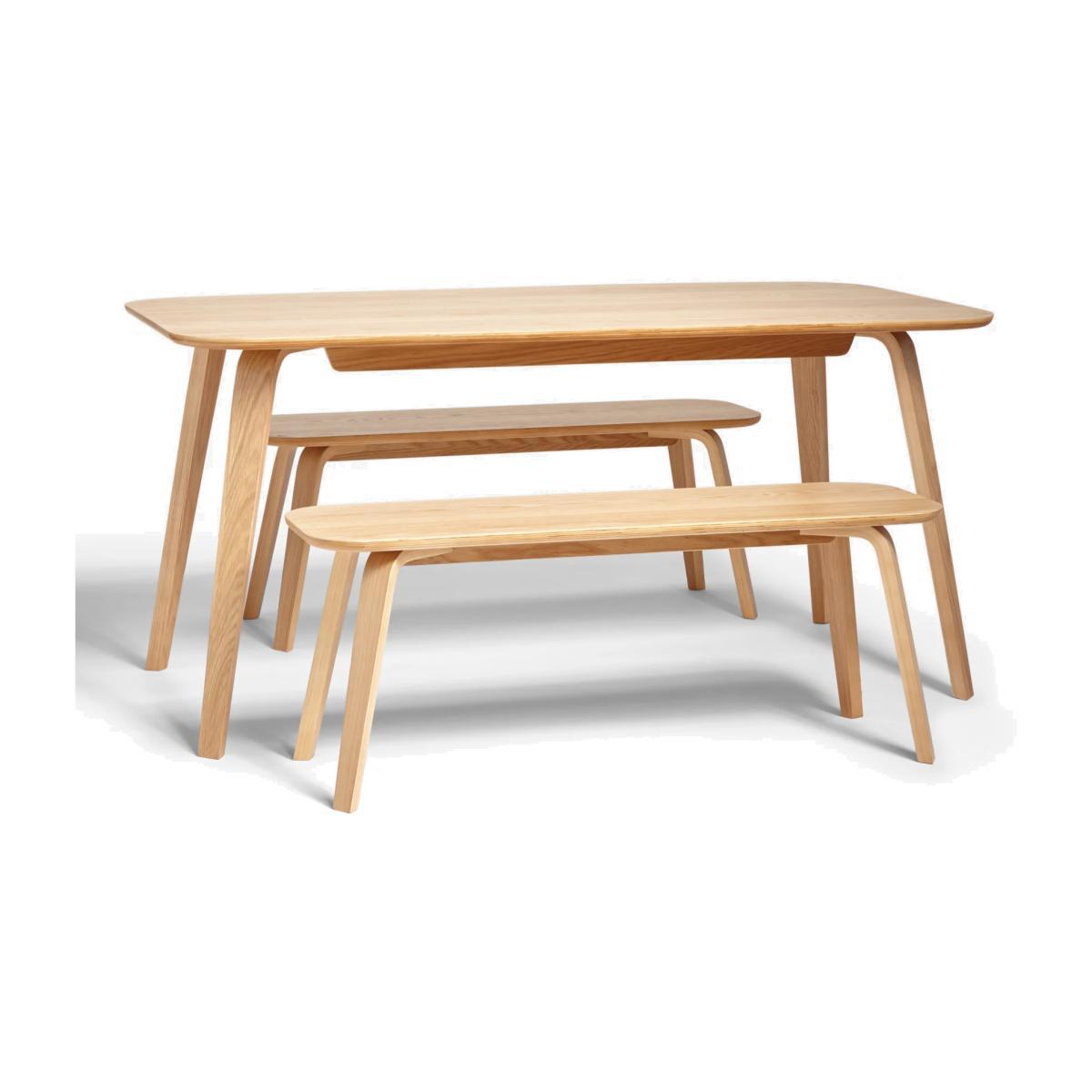 ANYDAY John Lewis & Partners Anton 6 Seater Dining Table and 3 Seater Benches, Oak – image 1