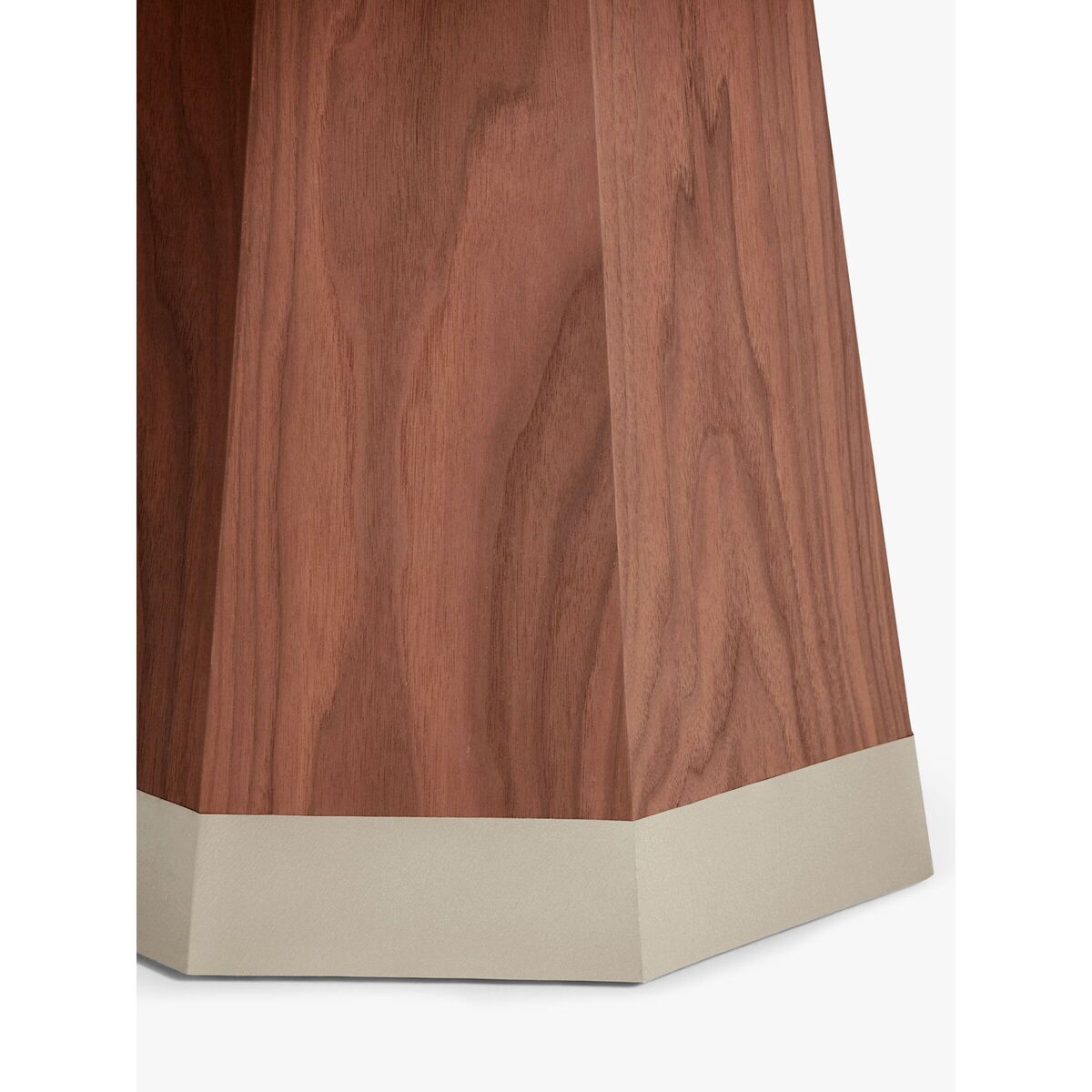 John Lewis & Partners Pedestal 4 Seater Dining Table, Walnut/Gold – image 3