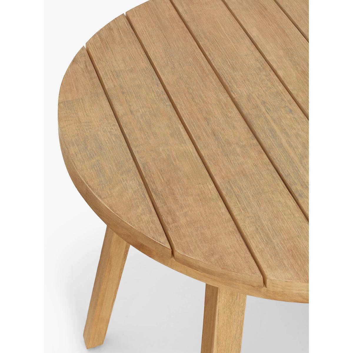 John Lewis Burford Round Garden Dining Table, 100cm, FSC-Certified (Acacia Wood), Natural – image 2