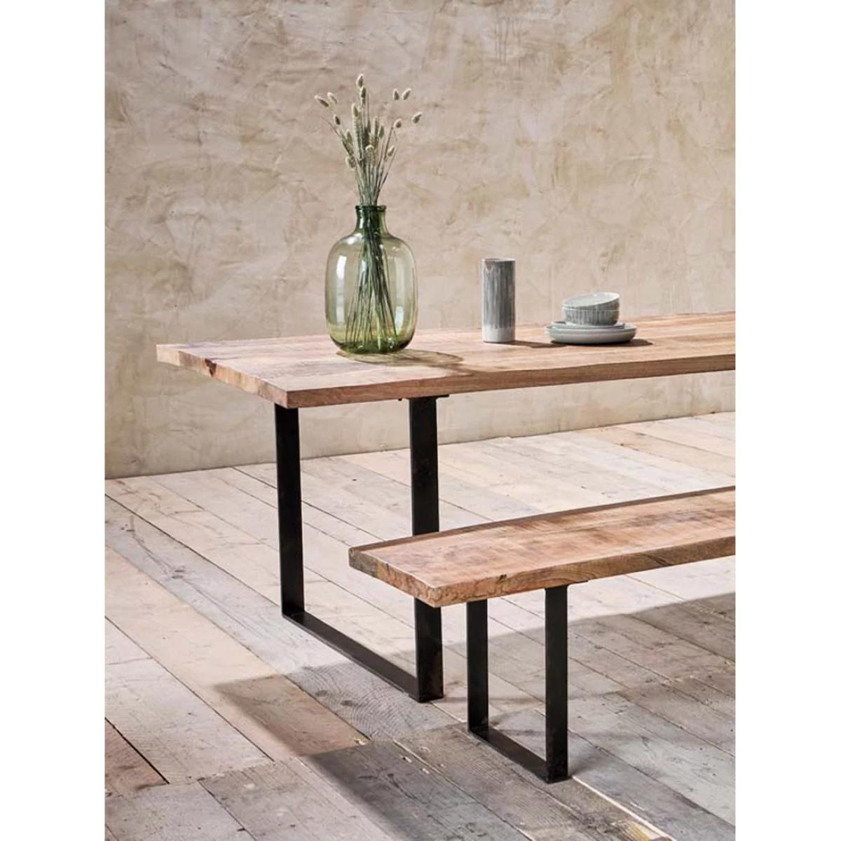 Nkuku Fia 6 Seater Mango Wood Dining Table, Natural – image 3