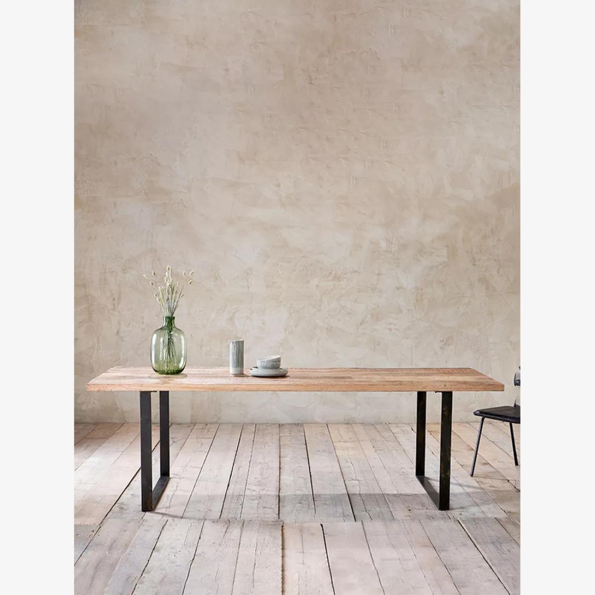 Nkuku Fia 6 Seater Mango Wood Dining Table, Natural – image 1