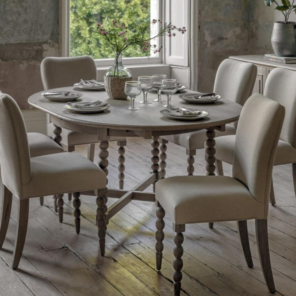 Haven Round Extendable Oak Dining Table - Natural