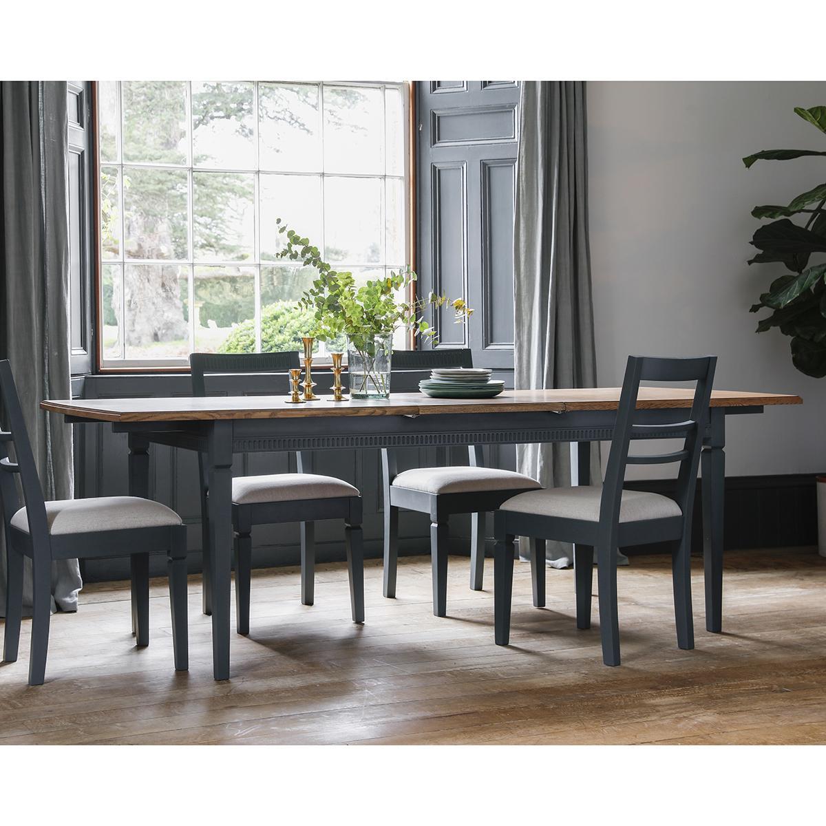 Hellas 186cm-236cm Mahogany Extending Dining Table - Blue – image 4