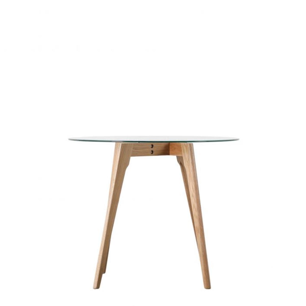 Blair 90cm Tempered Glass Dining Table - Natural – image 2