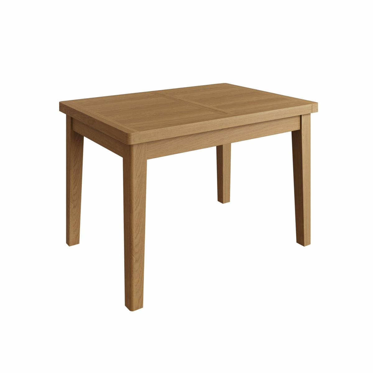 Rara 120cm Rustic Oak Extending Dining Table – image 2