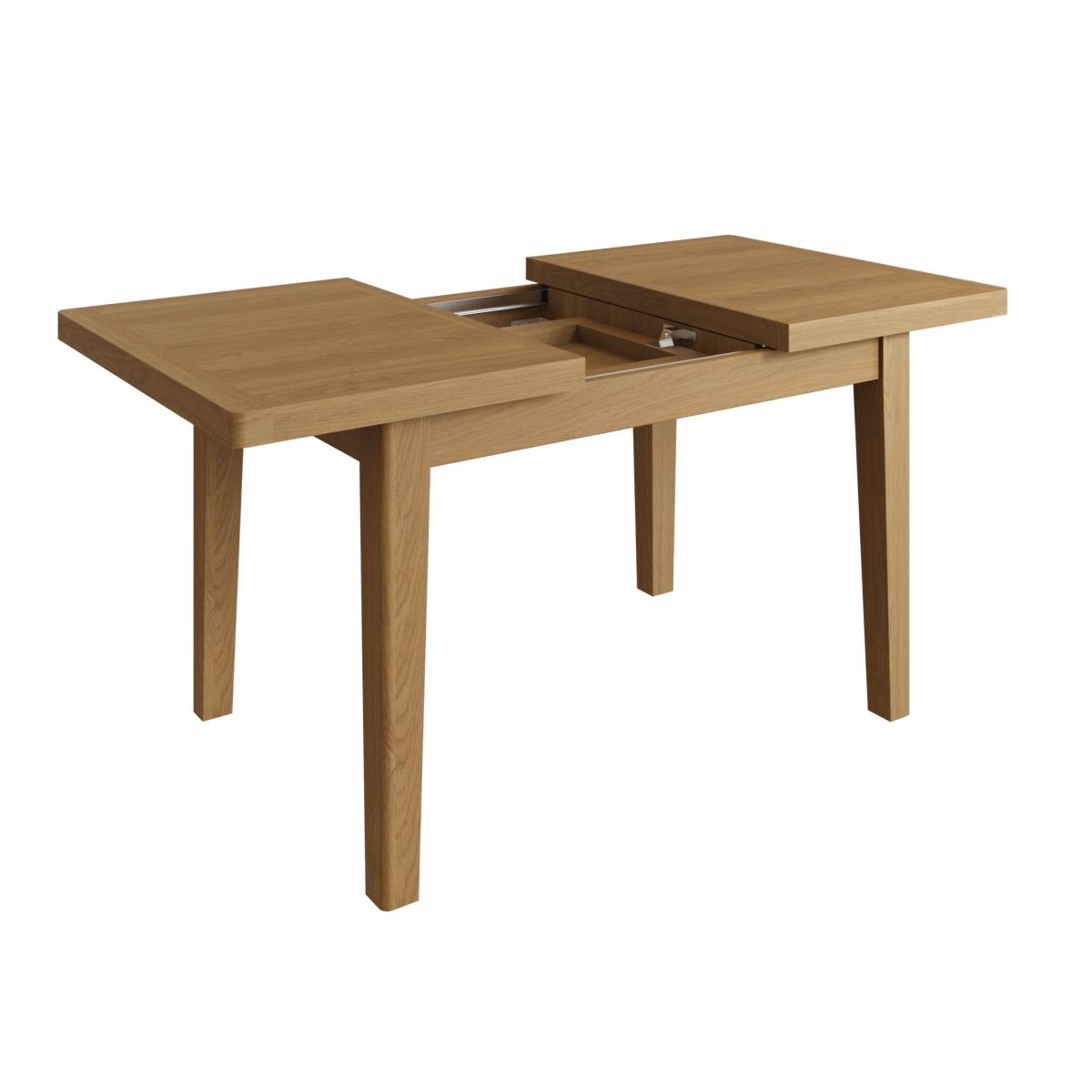 Rara 120cm Rustic Oak Extending Dining Table – image 3