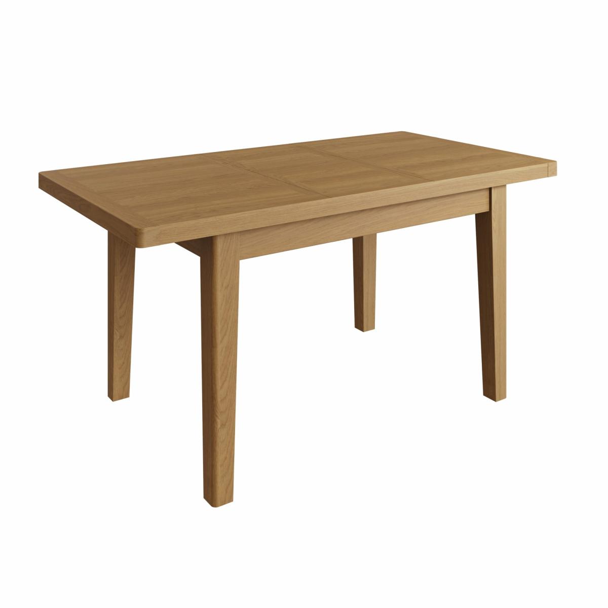Rara 120cm Rustic Oak Extending Dining Table – image 4