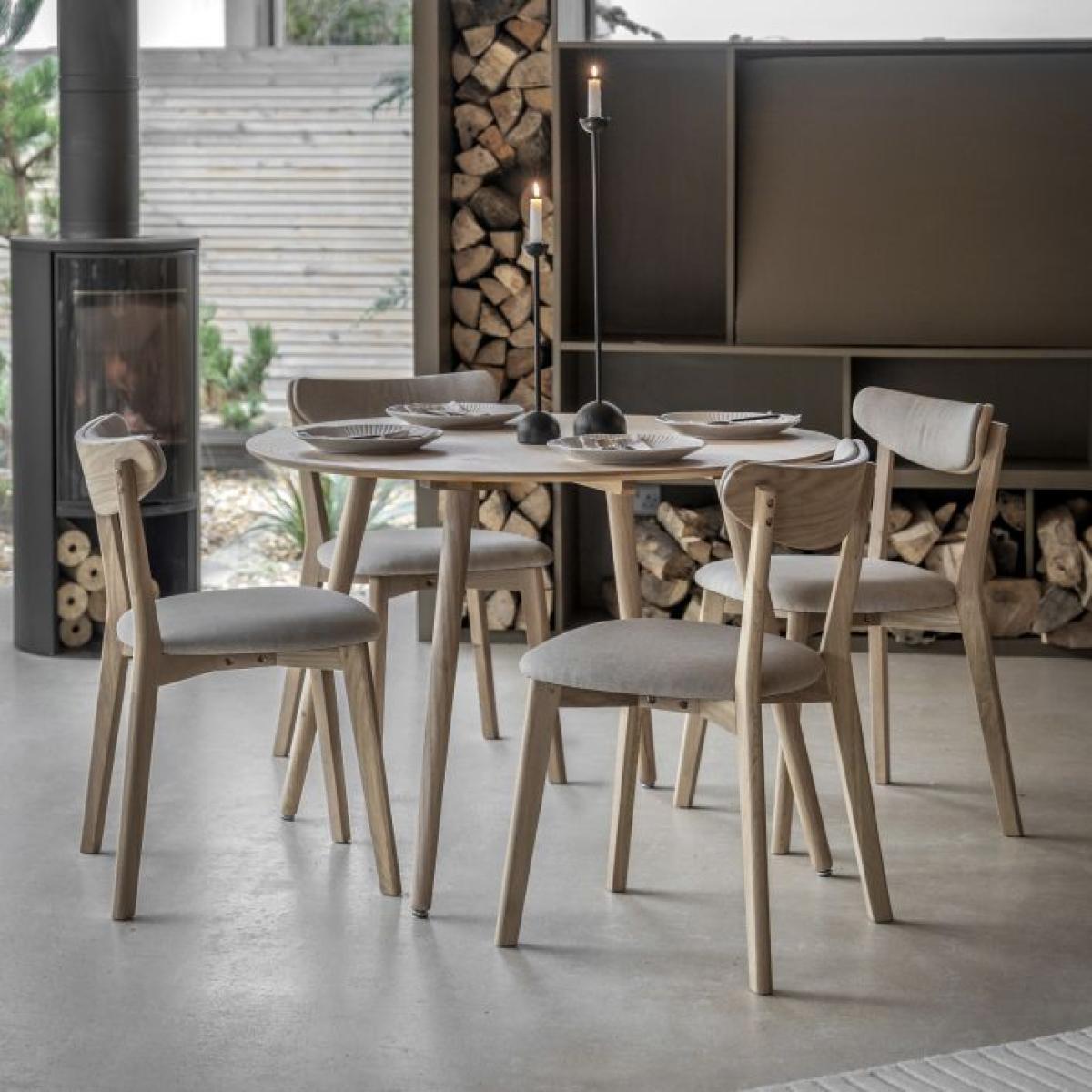 Ashford 110cm Round Dining Table - Natural