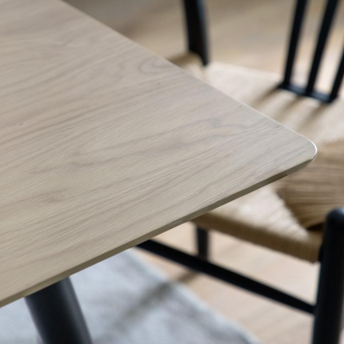 Astley 160cm Oak Veneer Dining Table - Natural – image 3