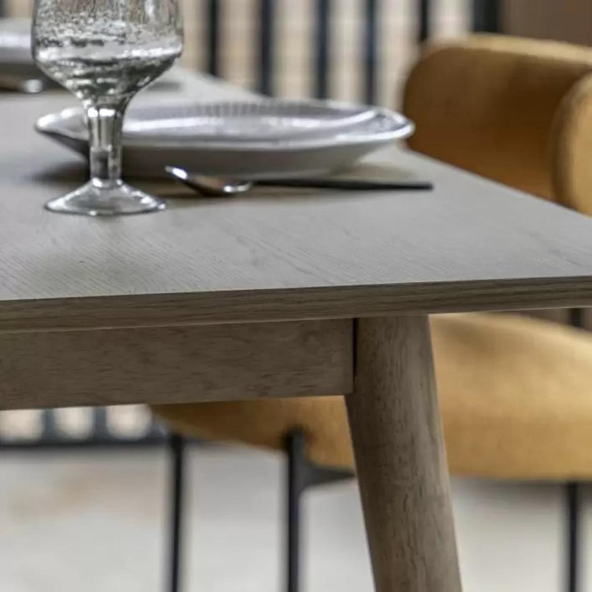 Panelled 180cm Dining Table - Smoked – image 3