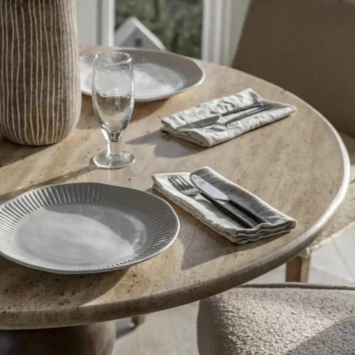 Sculpt 110cm Round Dining Table - Dark Wood – image 2