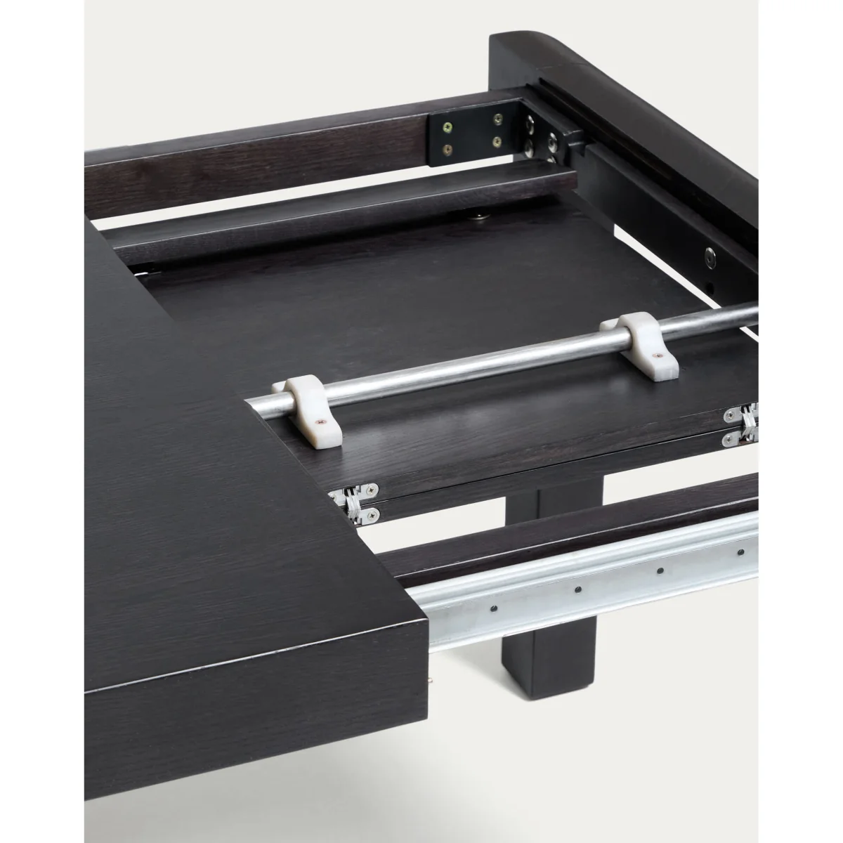 Erisia extendable table in solid oak wood with an ebonised finish 200 (280) x 100 cm FSC 100% – image 11