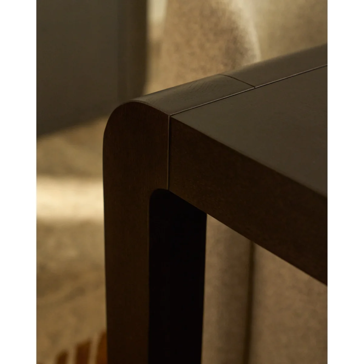 Erisia extendable table in solid oak wood with an ebonised finish 200 (280) x 100 cm FSC 100% – image 4