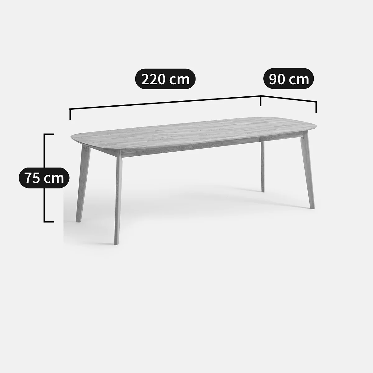Dalmar 8-10 Seater Solid Oak Dining Table – image 6