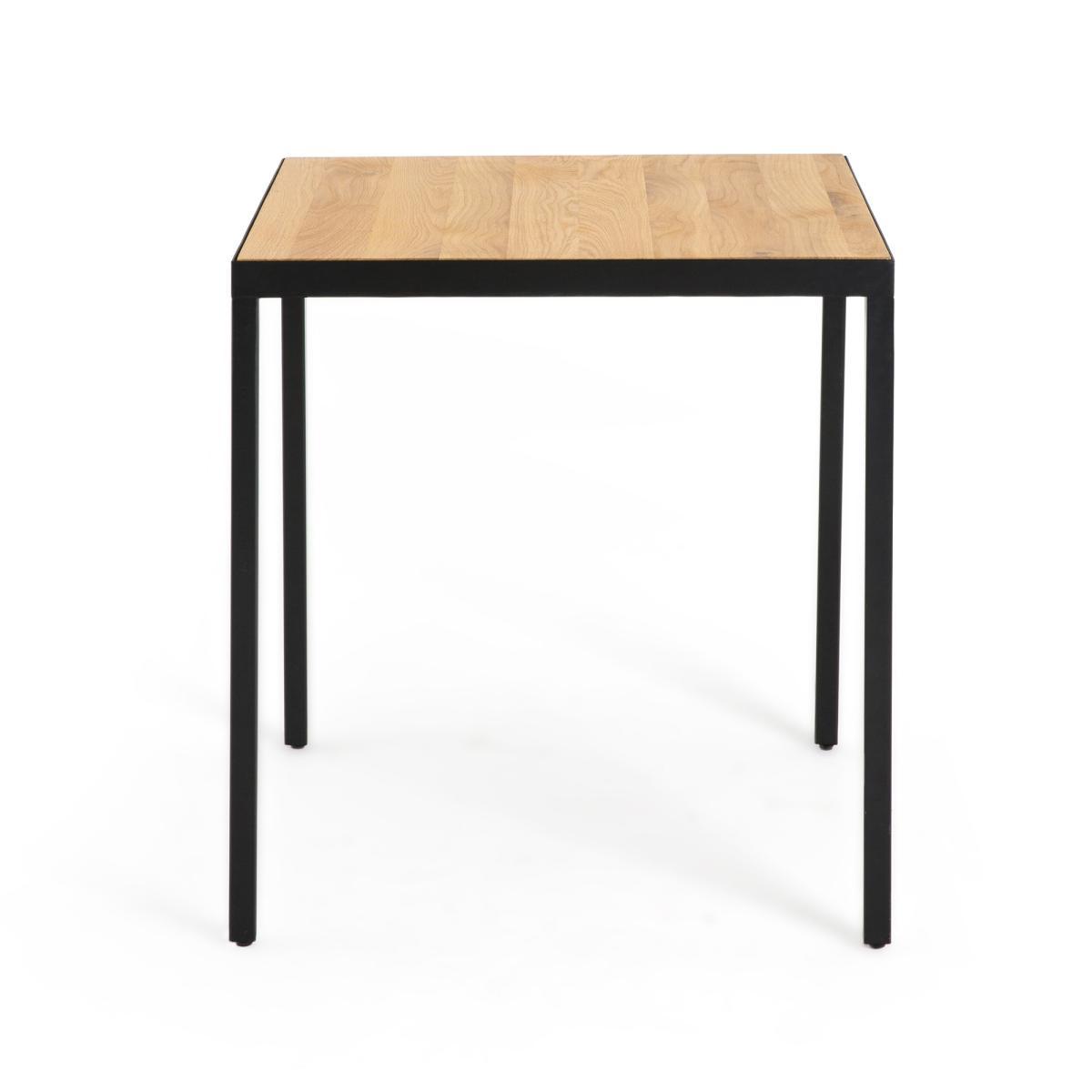 NOVA Oak & Metal Bistro Table – image 2