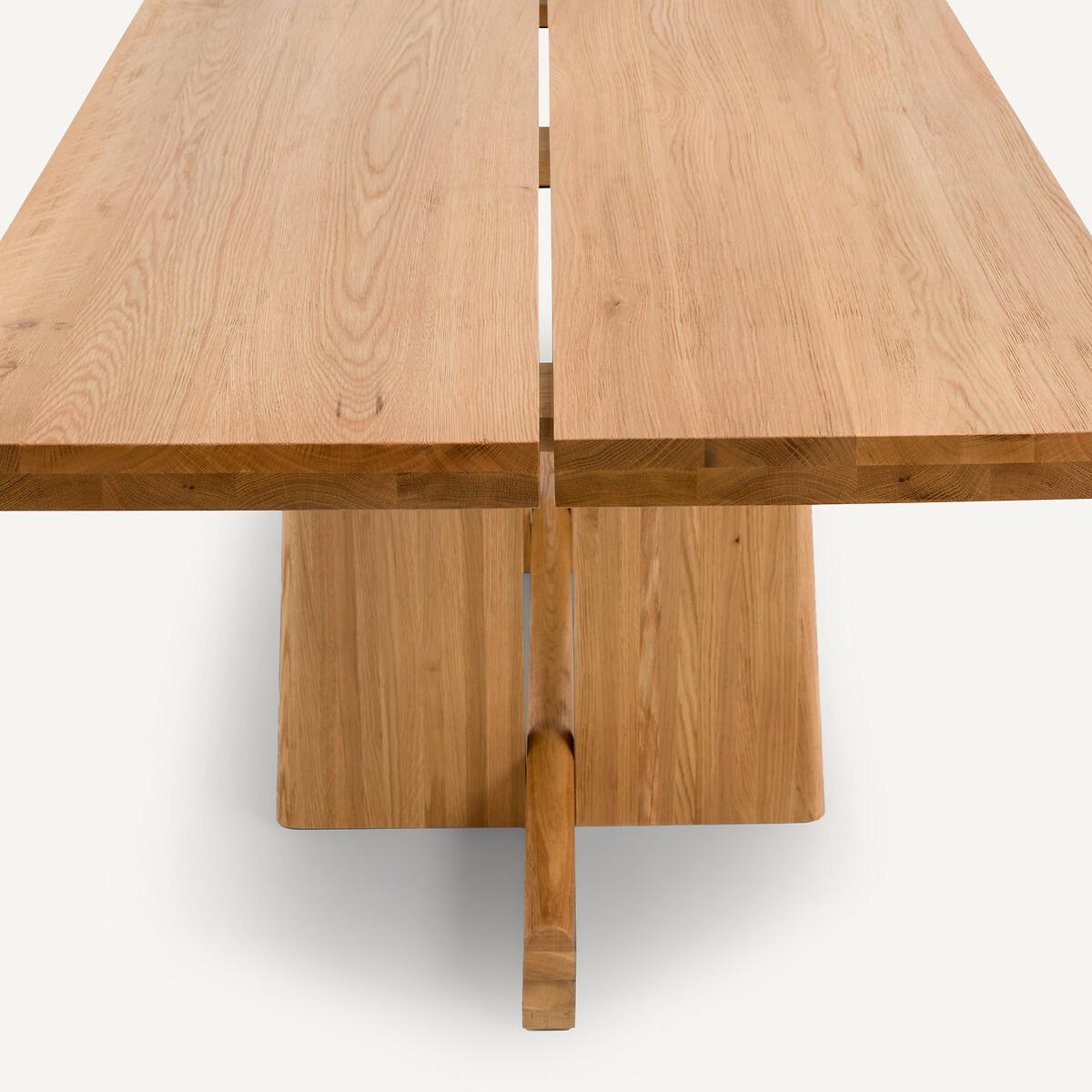 Boecy Veneer and Sanded Solid Oak Dining Table – image 3