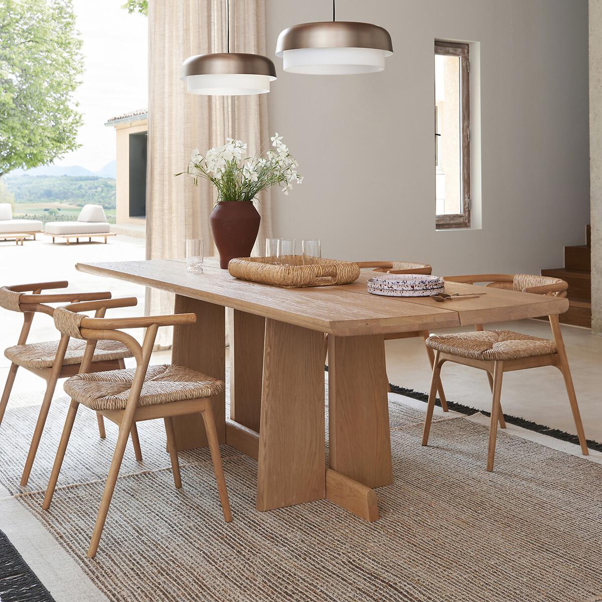Boecy Veneer and Sanded Solid Oak Dining Table – image 7