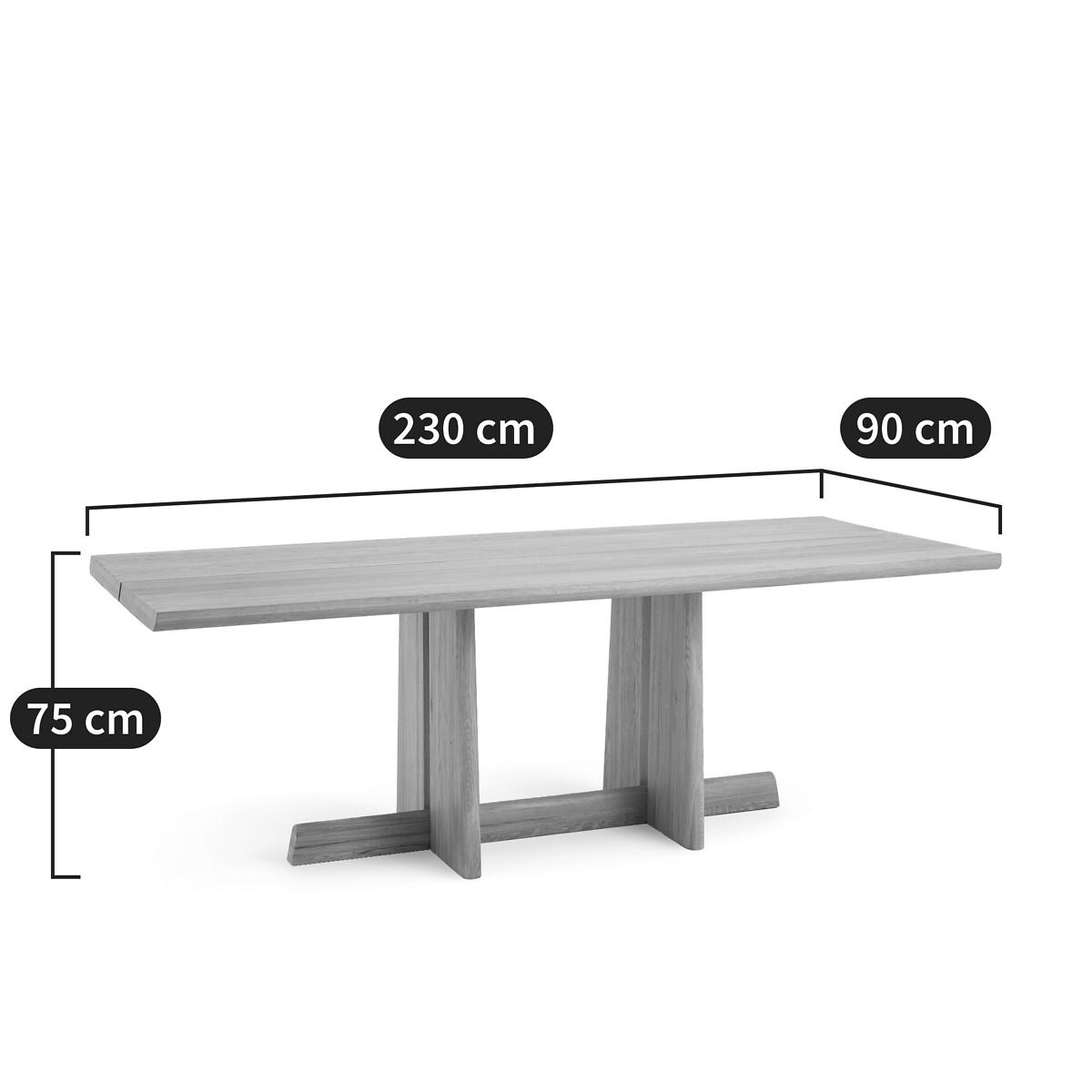 Boecy Veneer and Sanded Solid Oak Dining Table – image 8