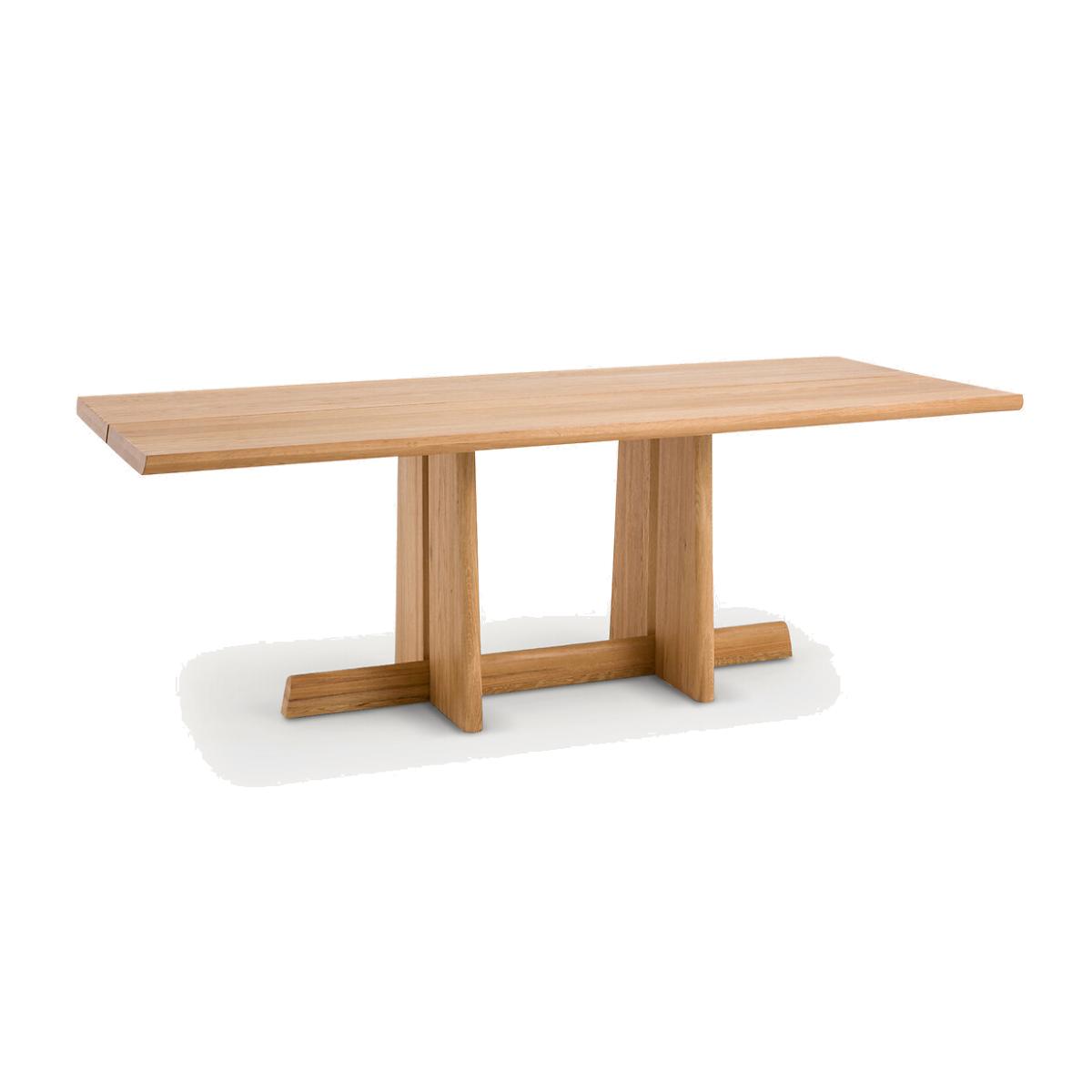 Boecy Veneer and Sanded Solid Oak Dining Table – image 1