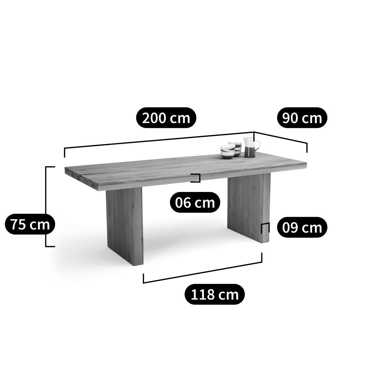 Vova Solid Oak Dining Table (Seats 6/8) – image 6