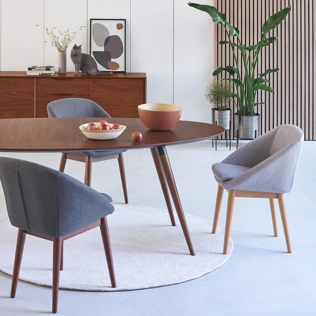 Watford Walnut Elliptical Dining Table (Seats 6-8) – image 5