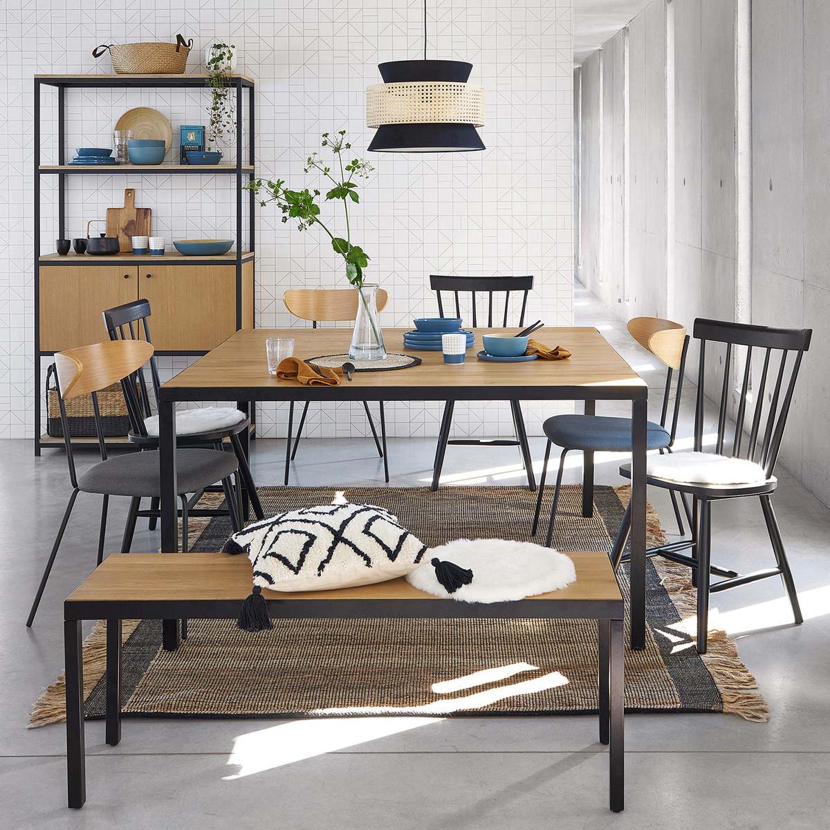 Nova Square Oak Dining Table, Seats 8 – image 3