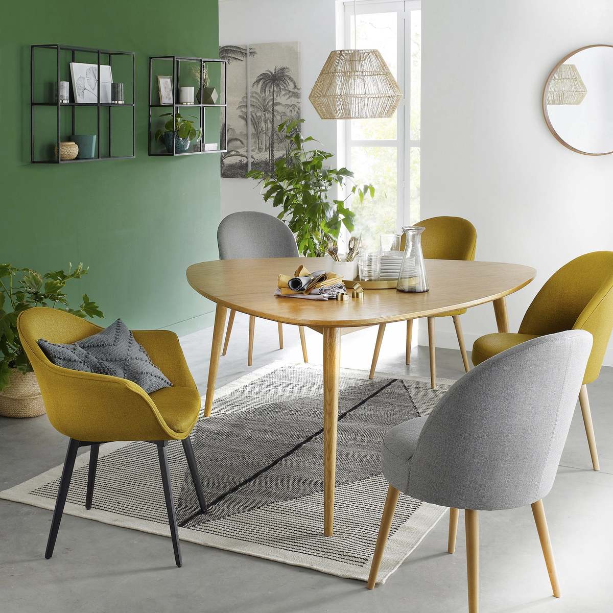Quilda 6 Seater Oak Dining Table – image 7