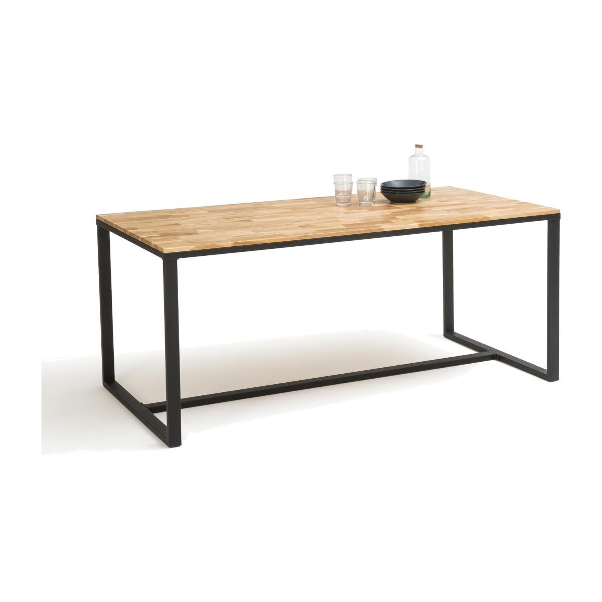Hiba Dining Table in Oak/Steel, Seats up to 8 – image 1