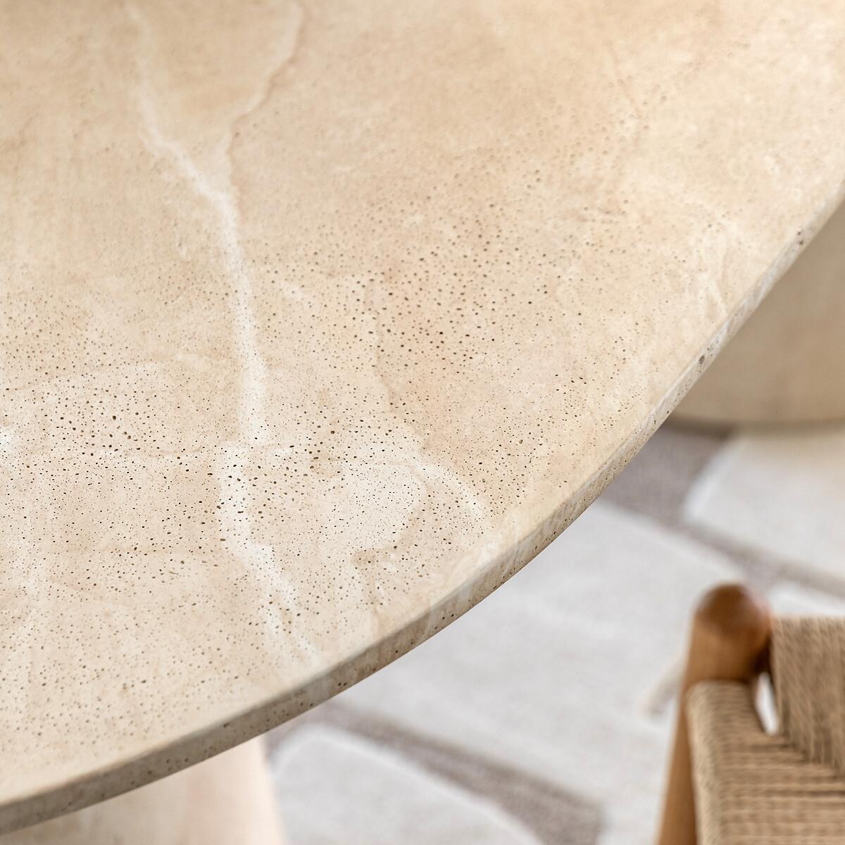 Pellan Oval Travertine Finish Dining Table (Seats 6) – image 3