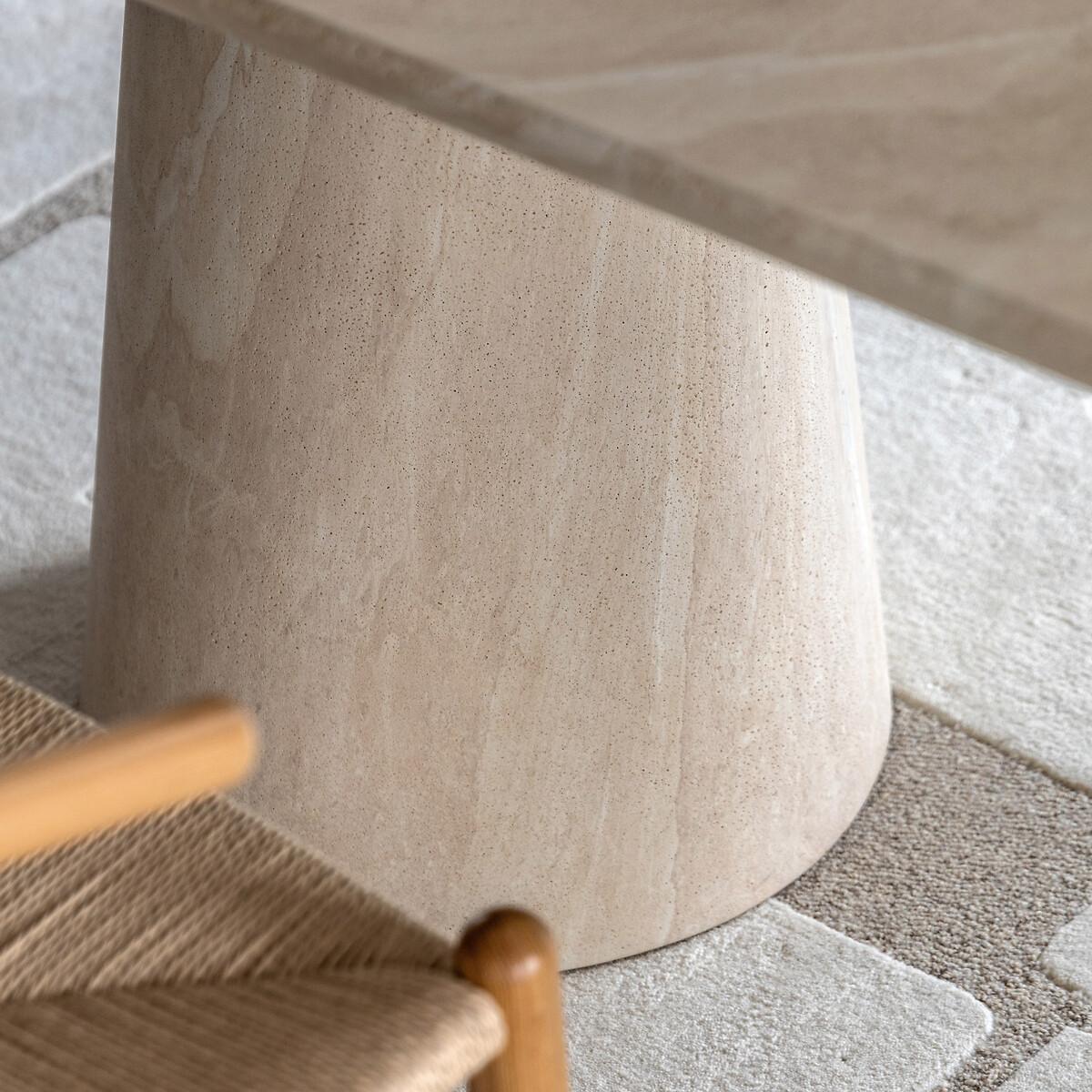 Pellan Oval Travertine Finish Dining Table (Seats 6) – image 4