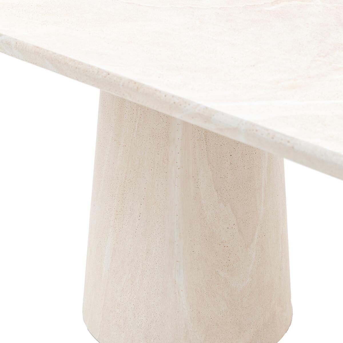 Pellan Oval Travertine Finish Dining Table (Seats 6) – image 8