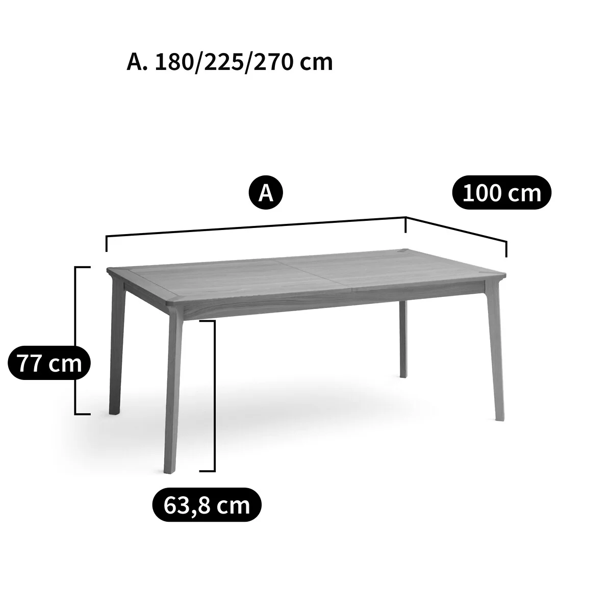 Pully 6-10 Seater Extending Dining Table in Oak Veneer – image 8